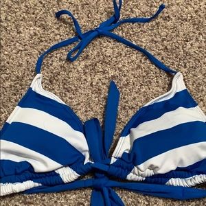 Blue and White Stripe Triangle Top